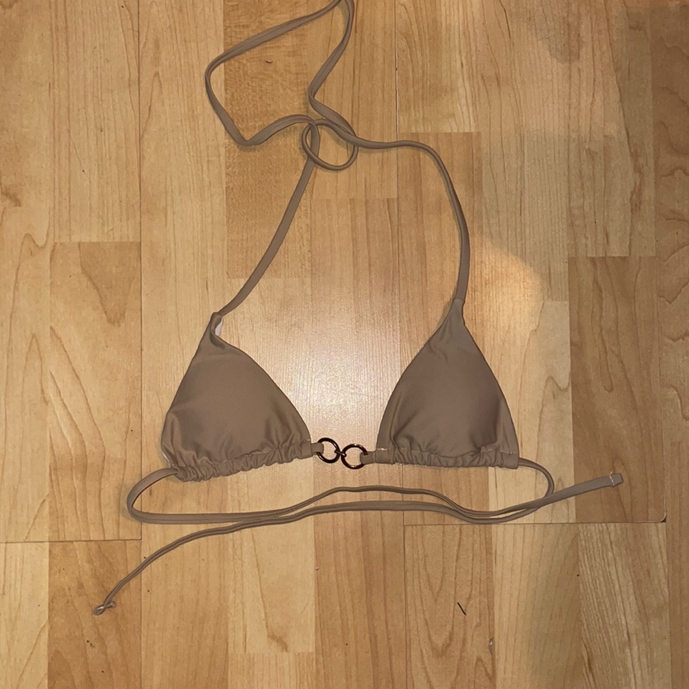 Khaki Tied Bikini Top